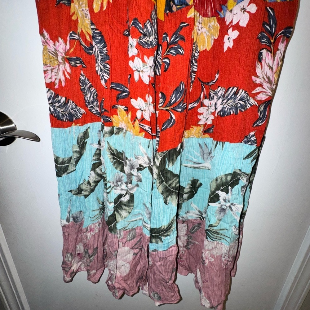 NWOT Sacred Threads Multicolor Floral Patchwork Pants - Picture 3 of 9